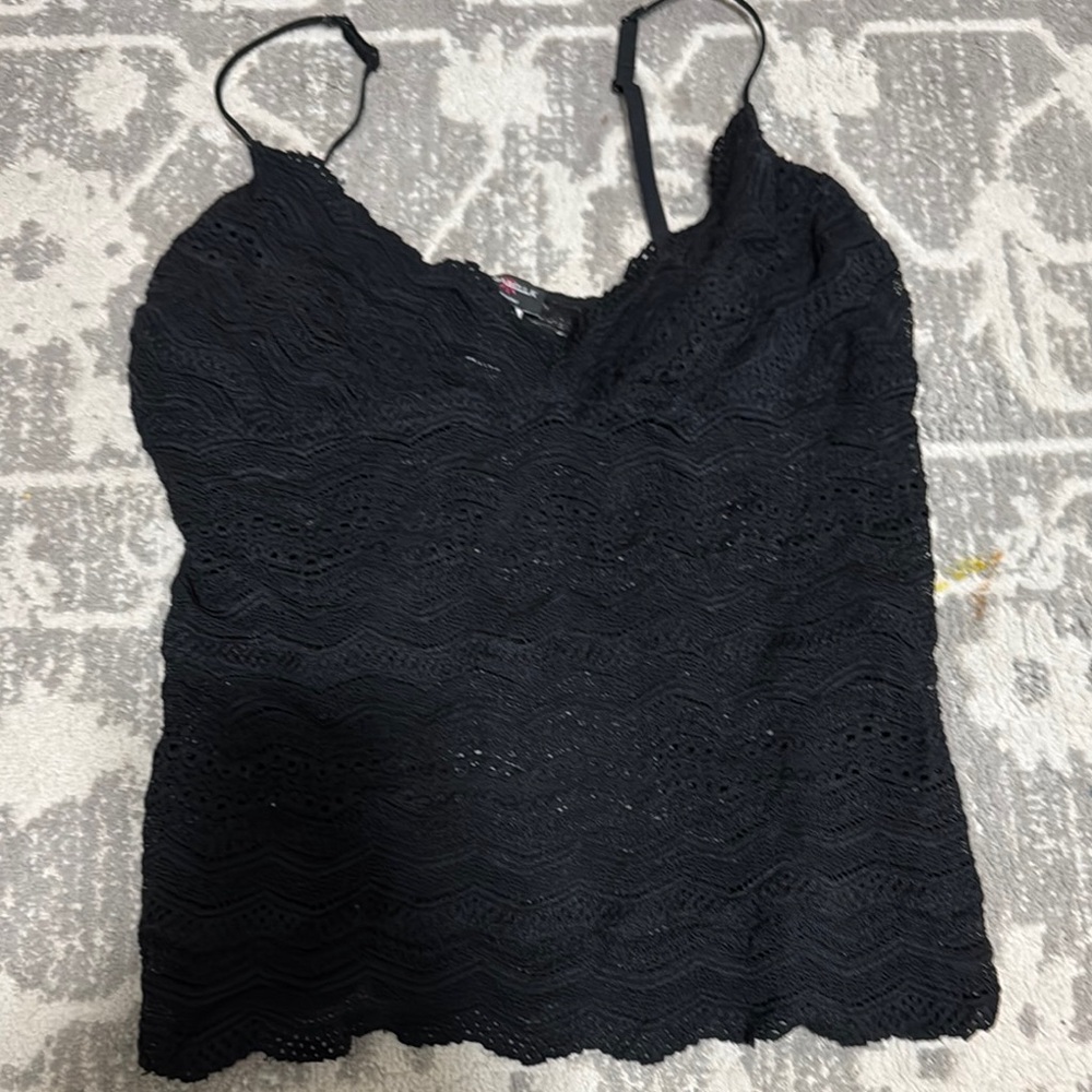 Cosabella Black Lace Fitted Sleeveless Chemise
